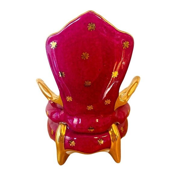 Vintage Limoges France Trinket Box Victorian Chair Porcelain Collectible - Picture 4 of 10